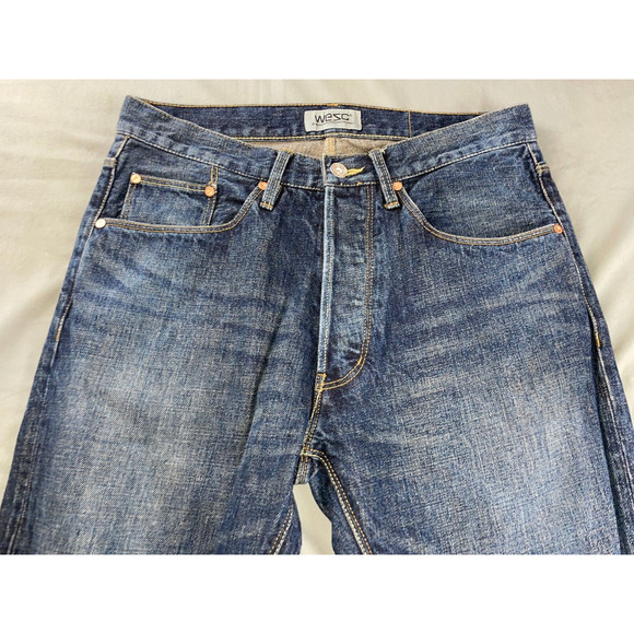 WESC Kelvin Ring Spun Denim Button Fly Jeans. Perfectly Broken In, Men's 30X30. - Picture 7 of 9